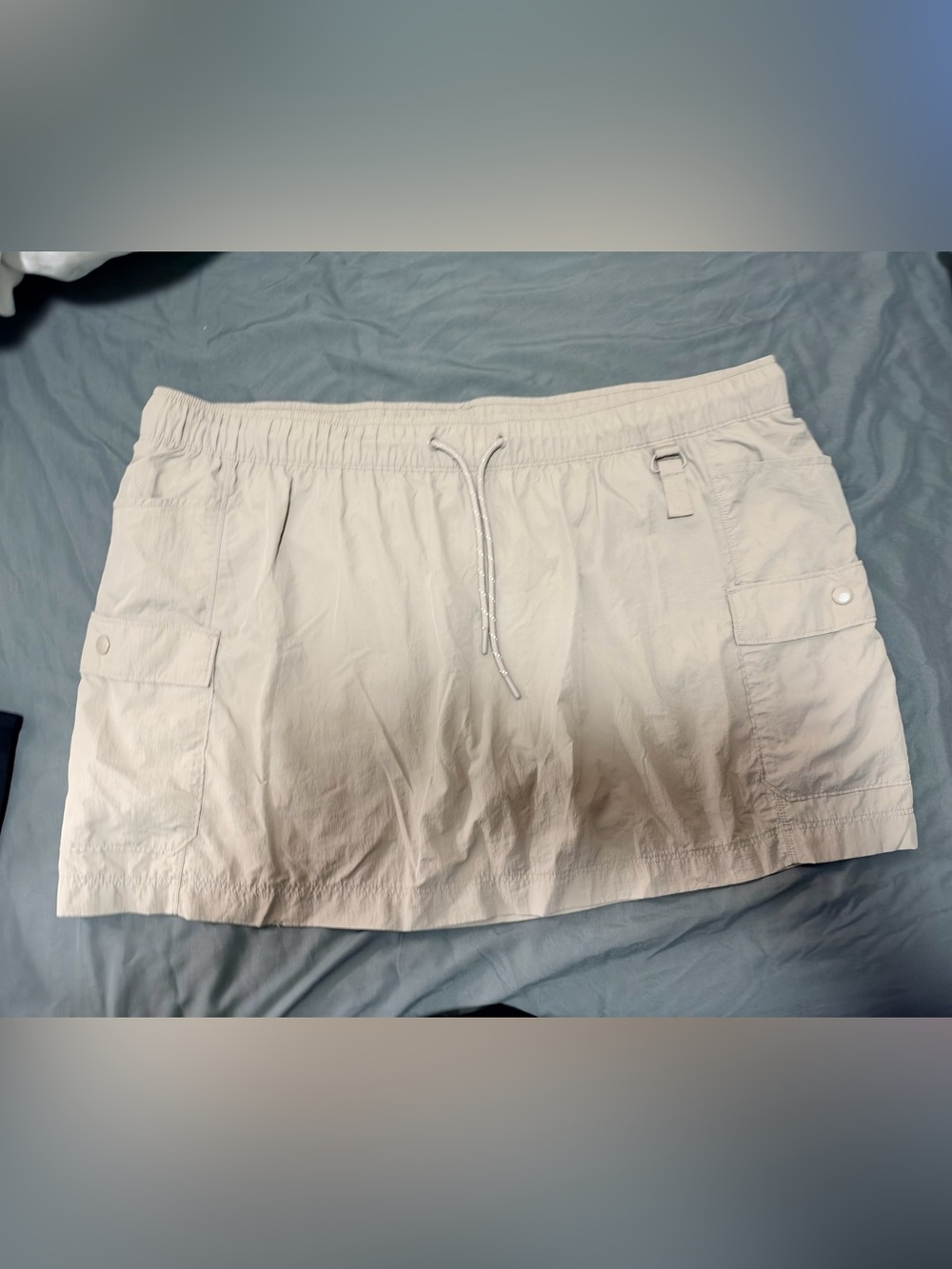 Avia Light Beige Cargo Drawstring Skort w/ pockets
